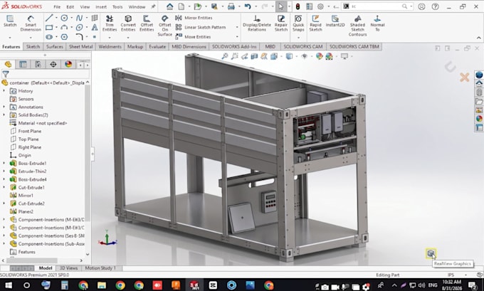 design sheet metal enclosures laser cut using solidwordks