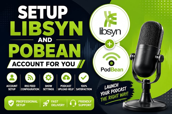 setup libsyn and pobean account for you