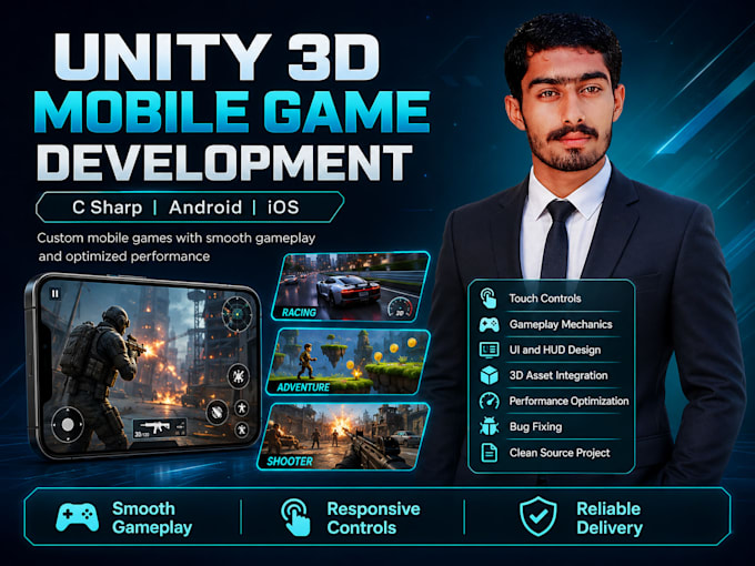 develop a unity 3d mobile game using c sharp