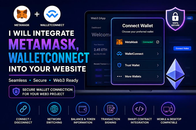 integrate metamask, walletconnect into your website