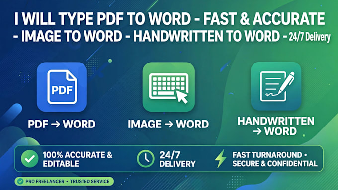 do fast pdf to word typing and image