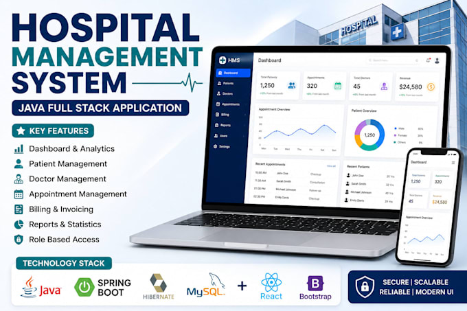 develop java spring boot full stack web applications