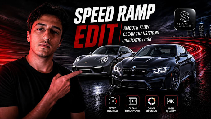 create cinematic car edits with speed ramping