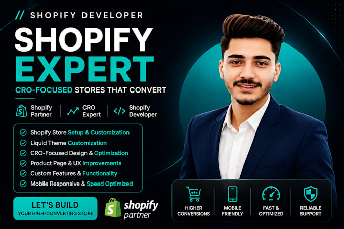 design shopify stores and develop shopify websites for cro optimization