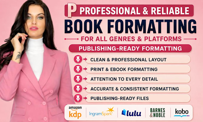 do book formatting for amazon KDP, paperback formatting, kindle ebook formatting