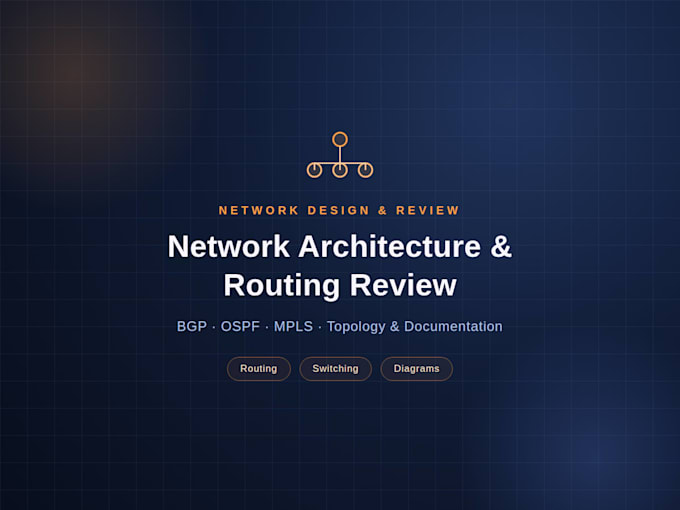 review or design your bgp ospf or mpls network architecture