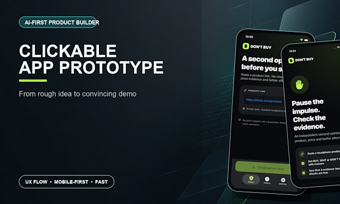 design a clickable mobile app prototype