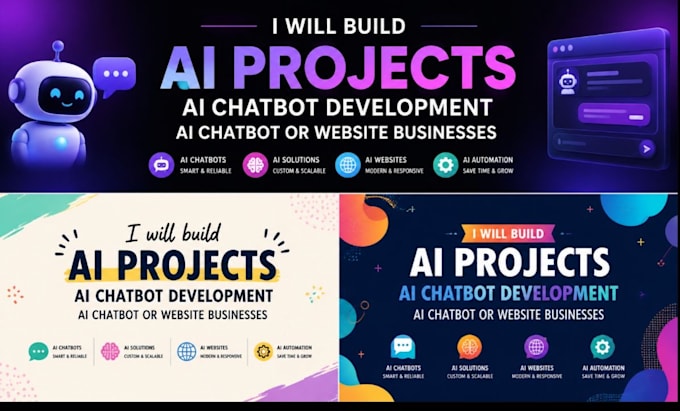 build ai projects, website chatbot for businesses