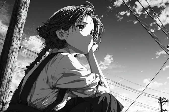 manga and anime character illustration