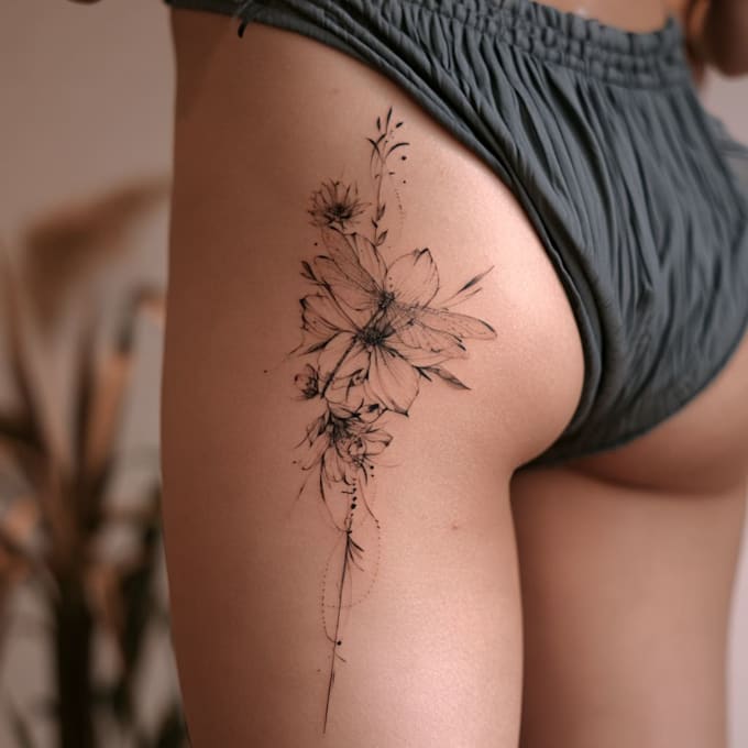 design a delicate fine line tattoo lettering