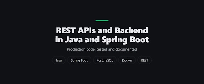 develop a rest API and backend with java and spring boot