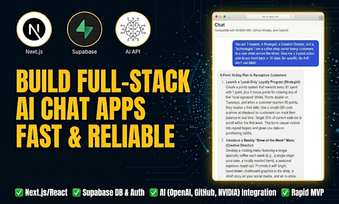 build a full stack ai chat app with next js and supabase