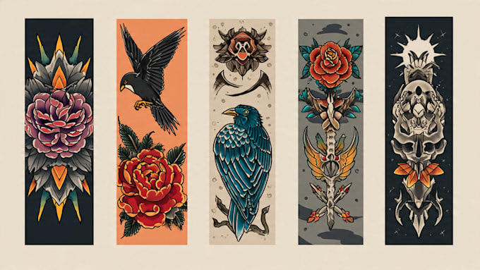 draw american traditional tattoo for you