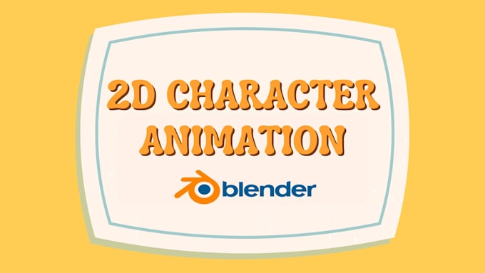 create a 2d anime character animation with blender rigging