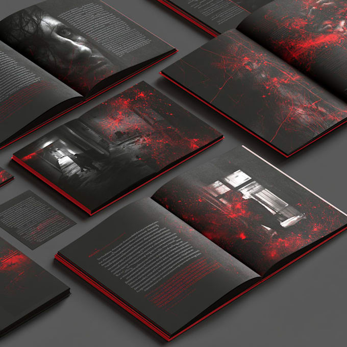 create a cinematic horror and thriller book cover