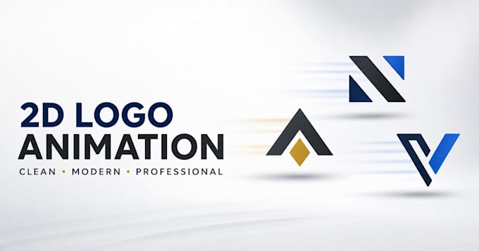 create a clean 2d logo animation for your brand