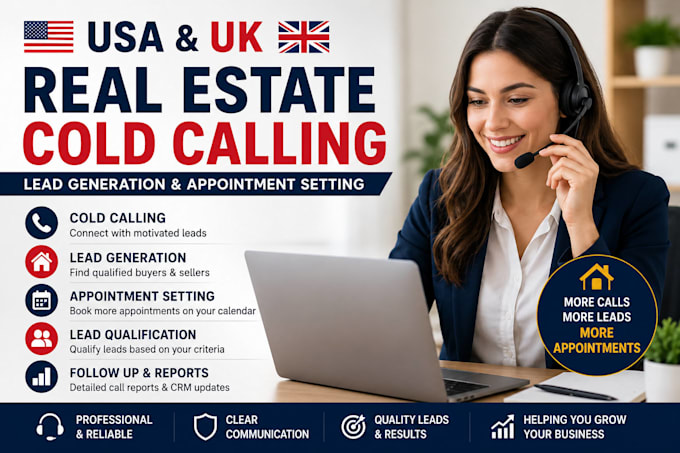 do USA UK cold calling real estate cold calling appointment seting telemarketing