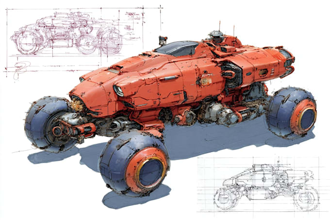 sketch a car or vehicle concept designs