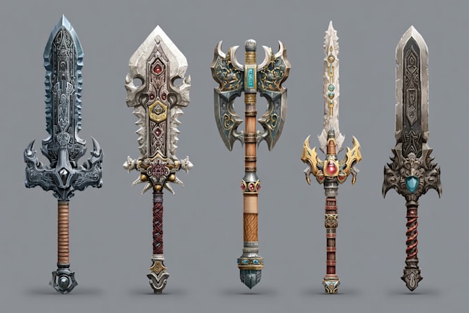 design unique weapons illustrations