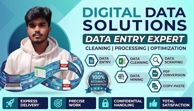 do data entry, excel formatting, data cleaning and tally erp 9