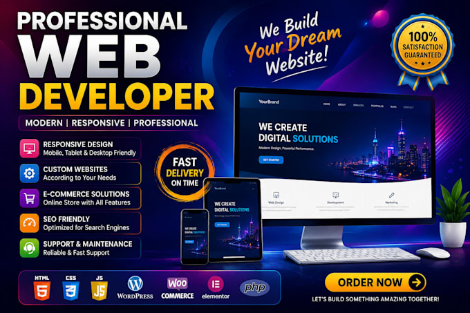 create a responsive websites using HTML,CSS,java scripts