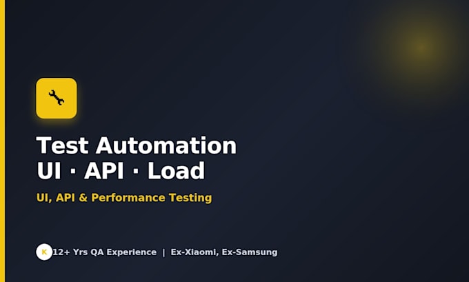 build automated tests using cypress, postman or jmeter