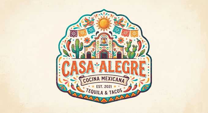 design a vibrant mexican restaurant logo