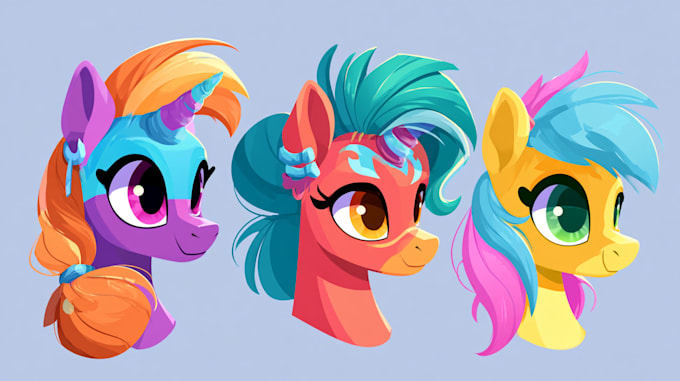 create high quality pony character illustration