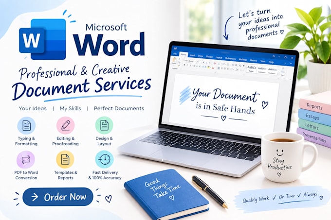 design professional editable ms word template and document layout