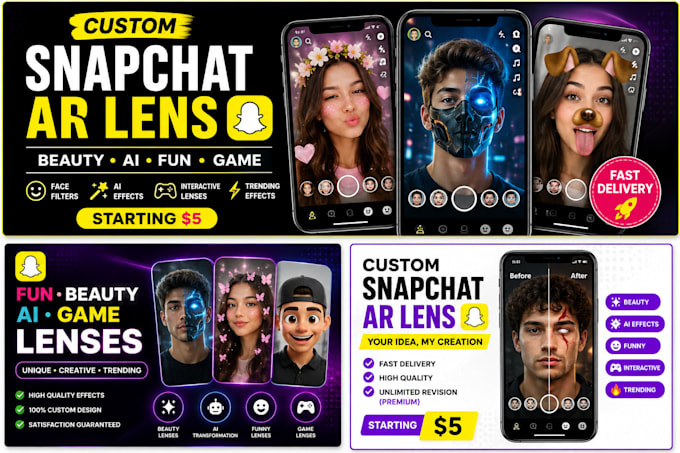 create a unique and engaging snapchat lens for you