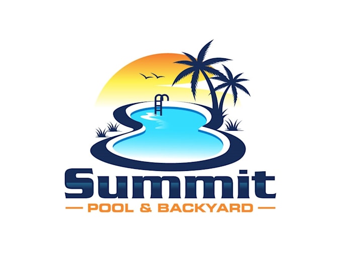 create professional and awesome swimming pool logo design