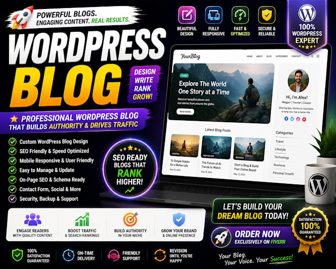 write SEO optimized wordpress blog posts to boost your traffic