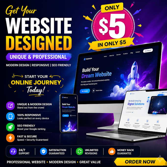 create a modern website design