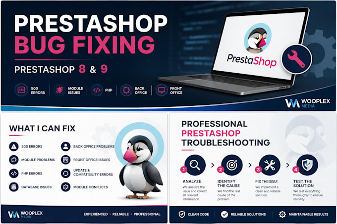fix prestashop bugs errors and technical issues