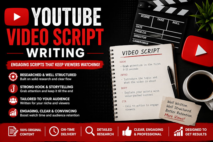 wirite engaging youtube video scripts