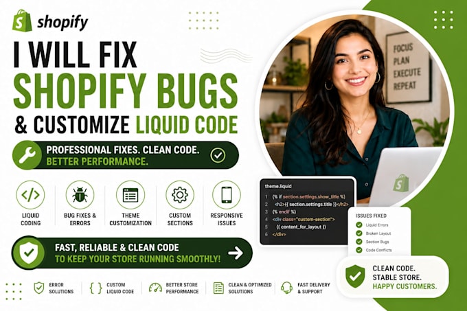 fix shopify bugs and customize liquid code