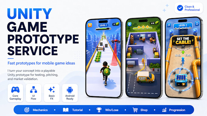 build a unity hyper casual game prototype for android