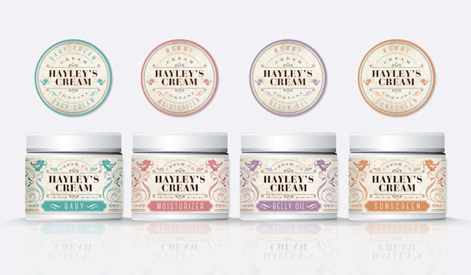 make label designs, supplement labels, and package designs