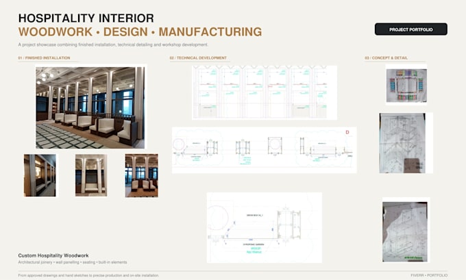 create detailed 2d cad shop drawing and joinery details
