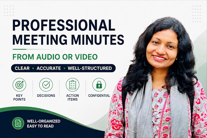 create professional meeting minutes from audio or video