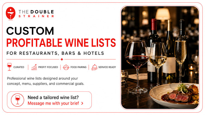 create a profitable wine list for restaurants, bars and hotels