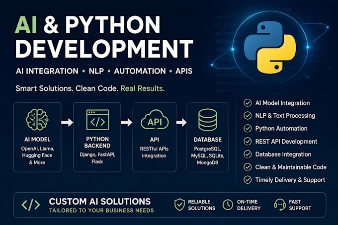 build python scripts, automation, apis and ai solutions
