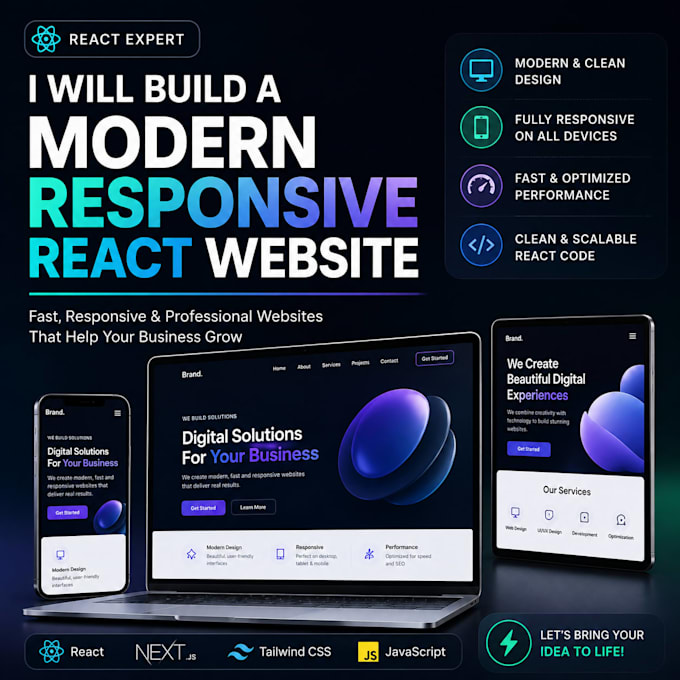 build a mordern responsive react website