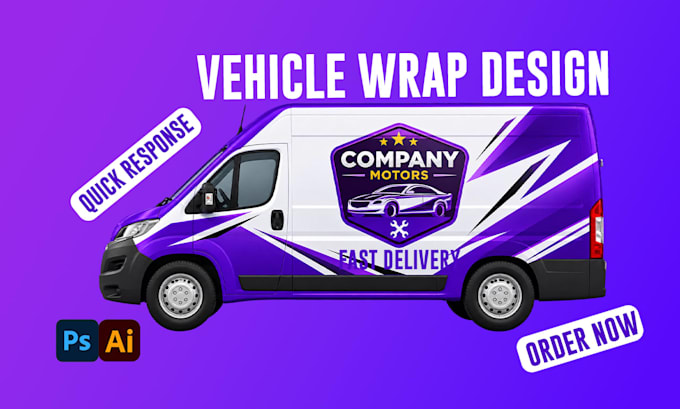 create car wrap design, van wrap design truck wrap design, bus wrap design