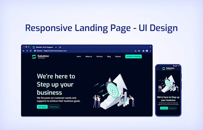 create a modern responsive landing page
