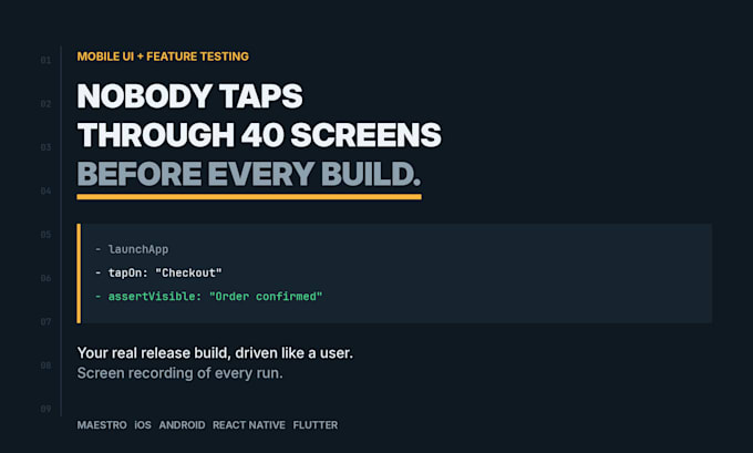 automate manual UI and feature testing for your mobile app