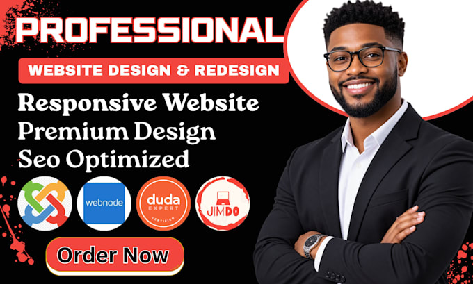 joomla website, blogger design, webnode site, duda builder, jimdo website design