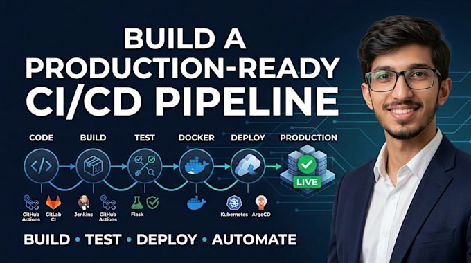build a complete cicd pipeline with jenkins, gitlab ci, or github actions