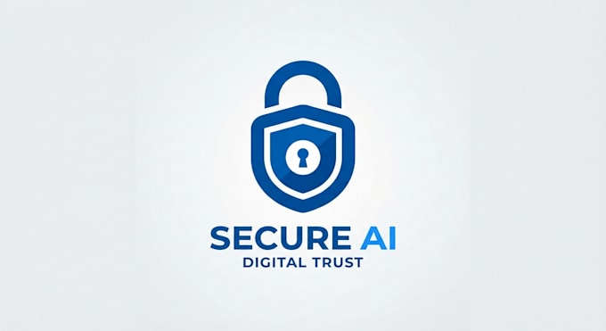 design a bold blue lock logo for your brand