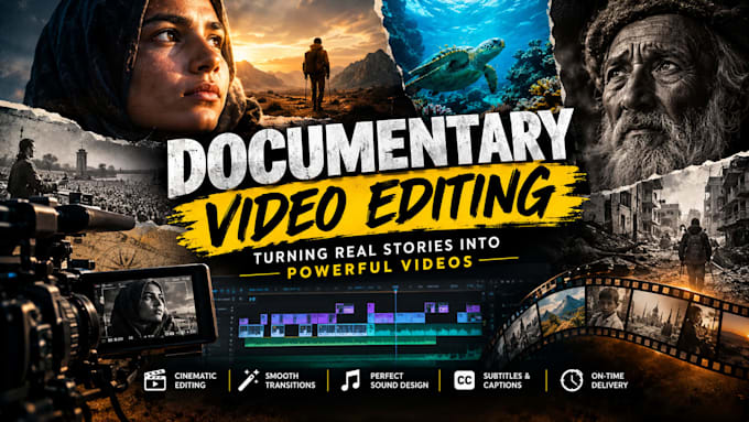 do youtube documentary video editing, faceless video editing